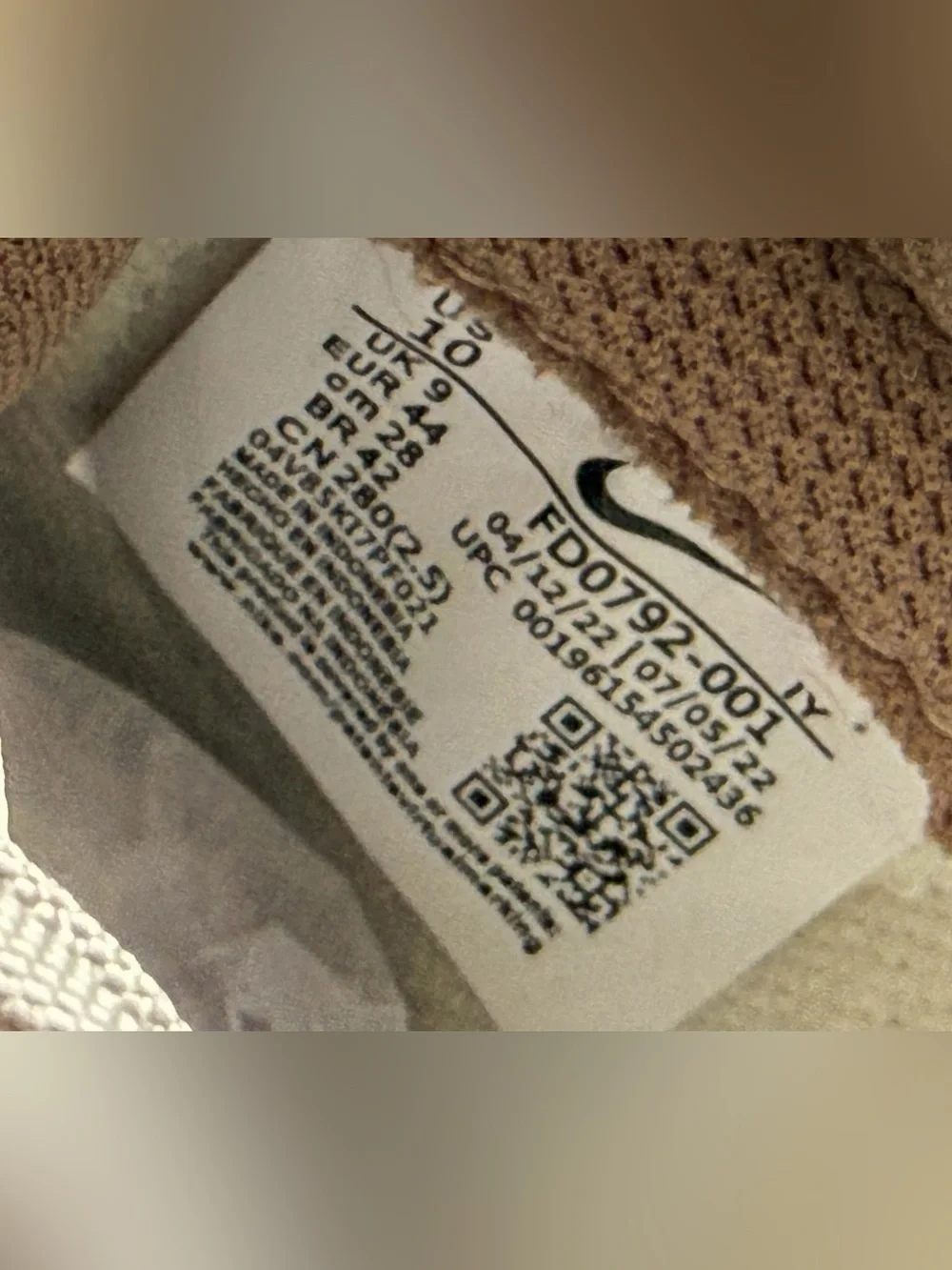 Nike Dunks Low-Top Sneakers in Taupe & White